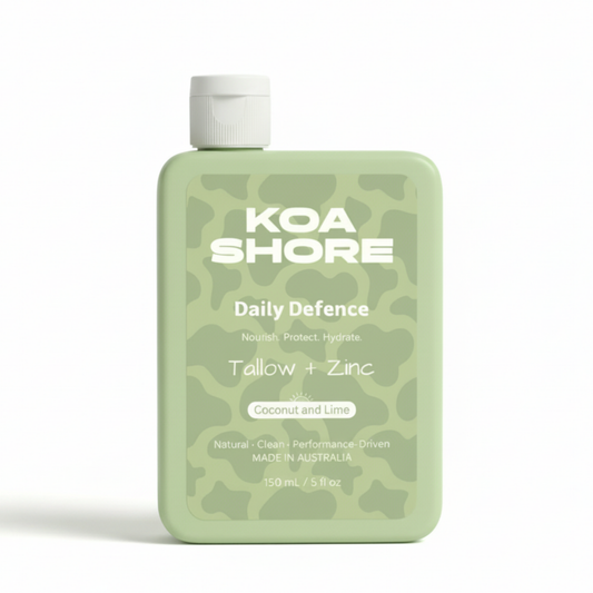 Koa Shore Daily Defence Coconut Lime — non-nano zinc oxide moisturiser
