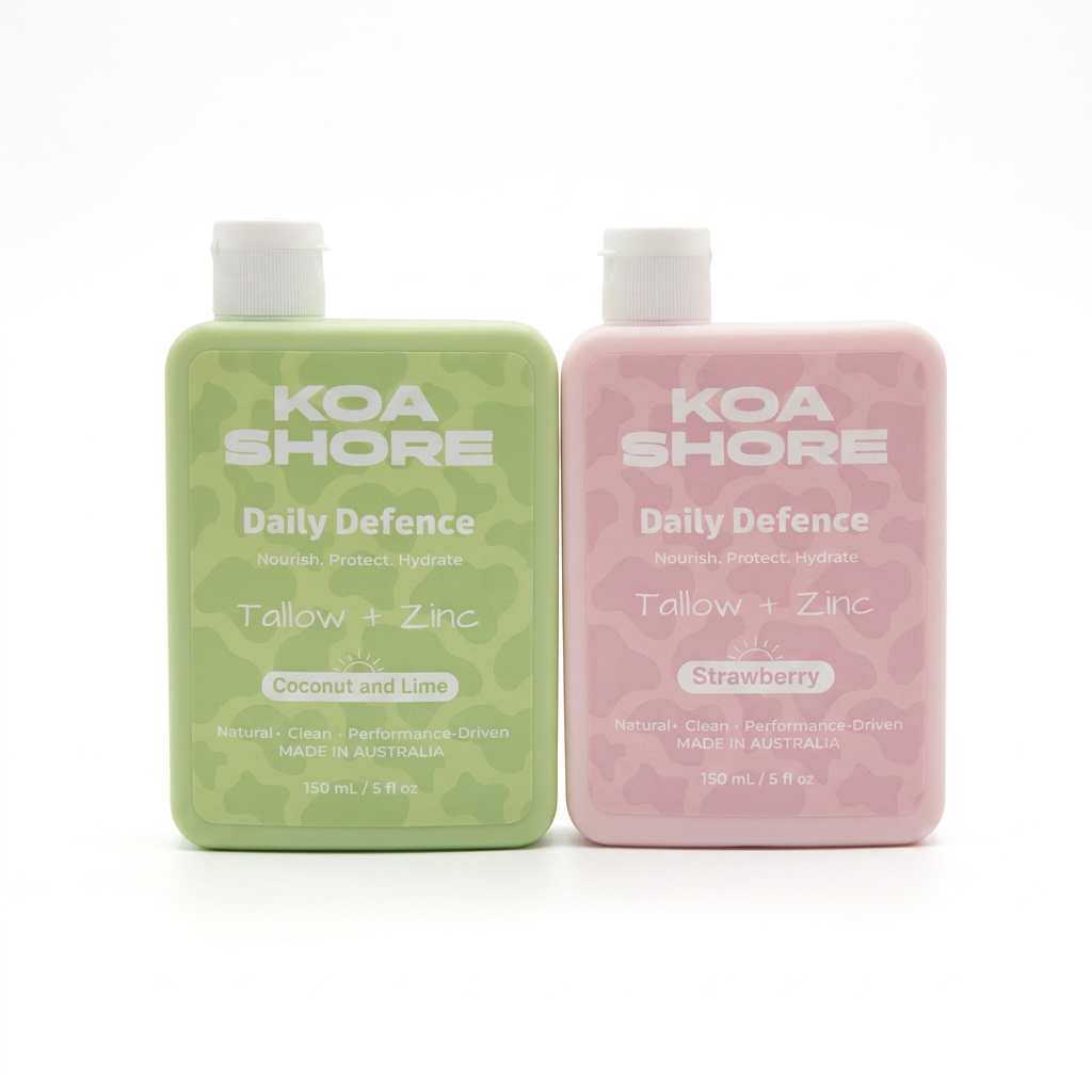 Daily Defence 2-Pack Bundle — Coconut Lime and Strawberry tallow moisturiser by Koa Shore