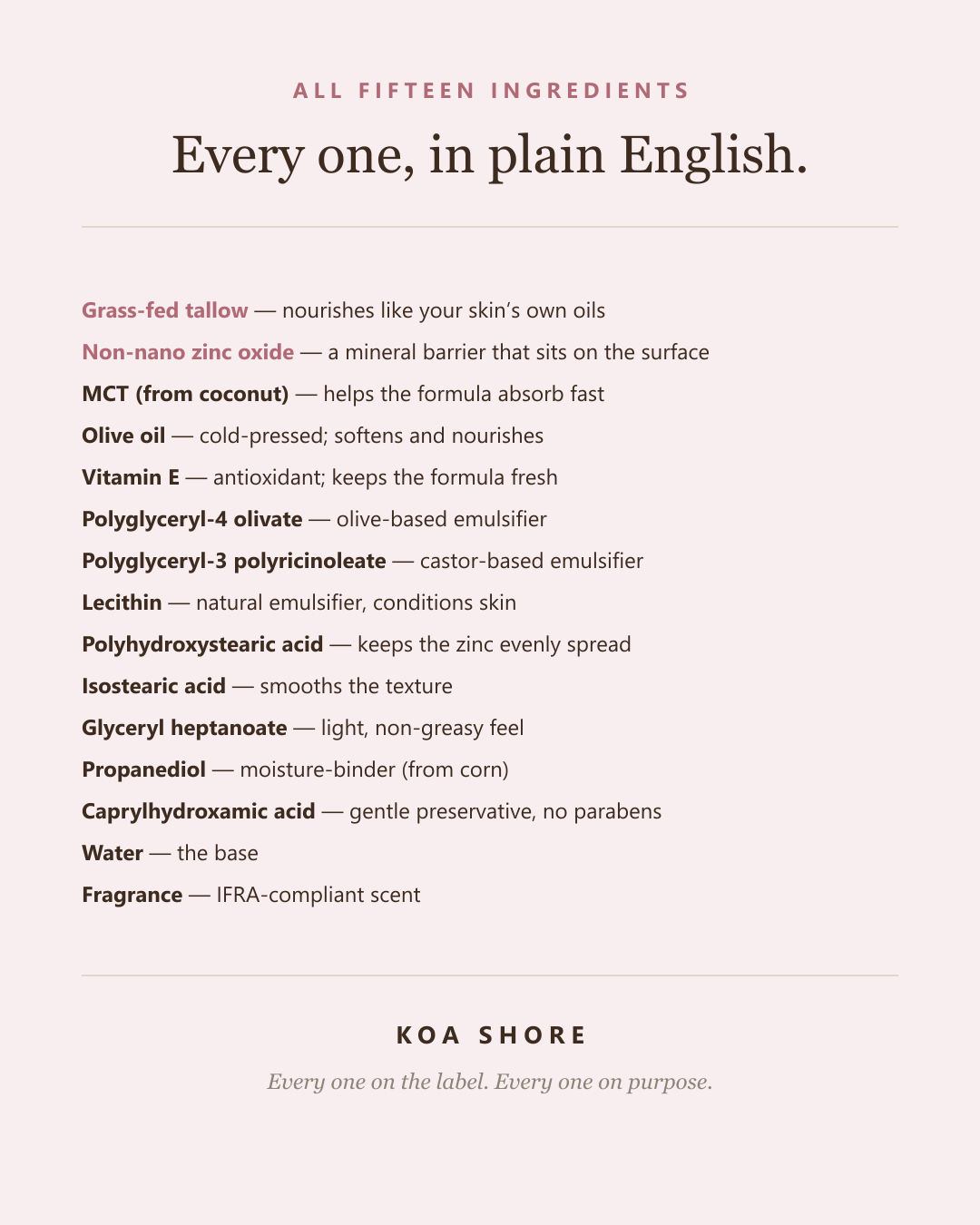 Daily Defence Strawberry — all fifteen ingredients explained in plain English