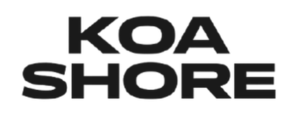 KOA SHORE wordmark - bottle-matched, dark ink